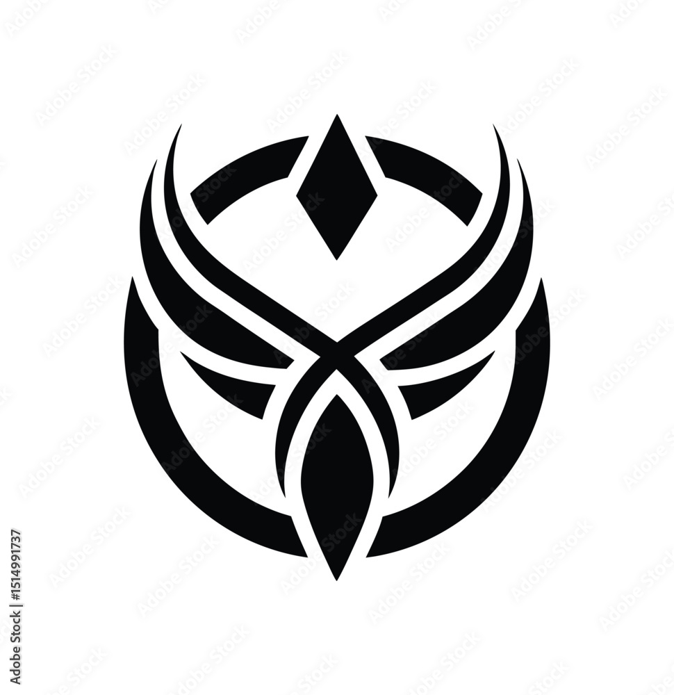 Obraz premium black and white shield