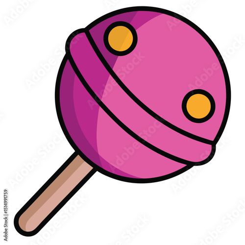 Lollipop flat vector illustration white background