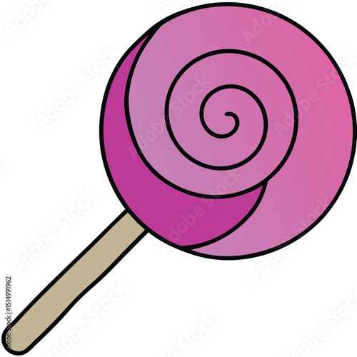 Lollipop flat vector illustration white background