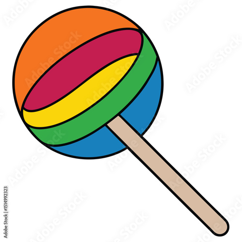 Lollipop flat vector illustration white background