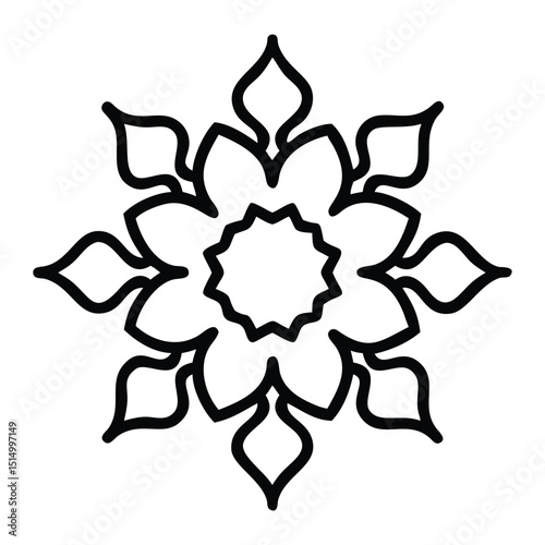 Decorative Mandala Vector – Circular Floral Design
