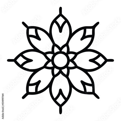 Decorative Mandala Vector – Circular Floral Design