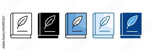 Literature Icon Set Multiple Style Collection