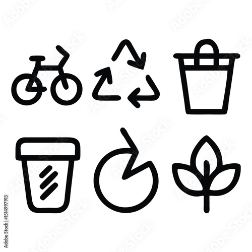 Eco Icon Set – Green Energy and Sustainability Symbols