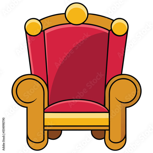 Party Chair flat vector illustration white background