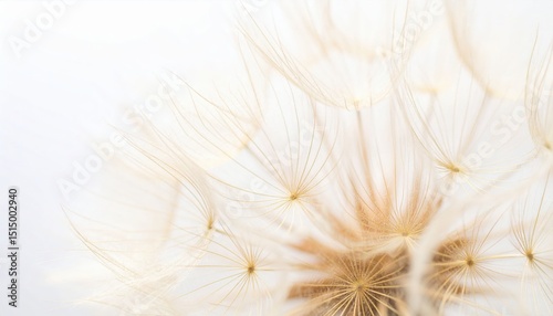 Close Up Of Light Beige Dandelion Seeds