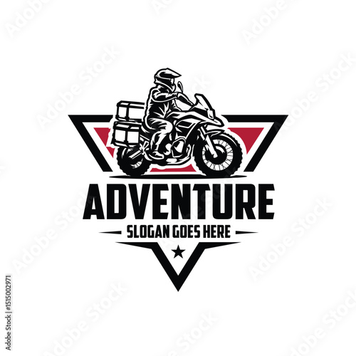 Adventure Touring Motorbike Logo Vector Isolated