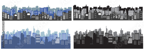 city skyline vector illustration cityscape