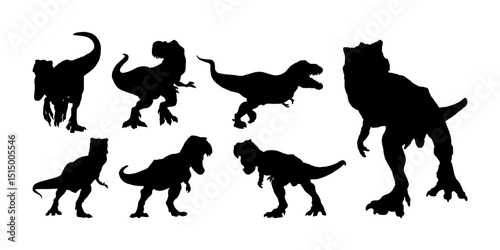 dinosaur silhouette collection set