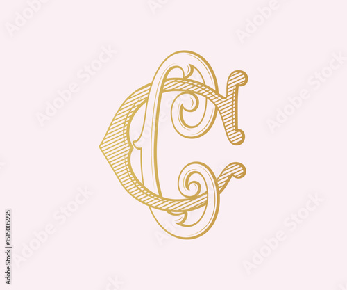CC, logo CC, Letter CC,  Monogram CC, Wedding Monogram, Wedding Logo, Logo Design , Monogram Vintage