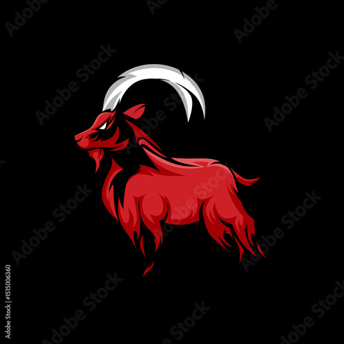 goat abstract vector illustration