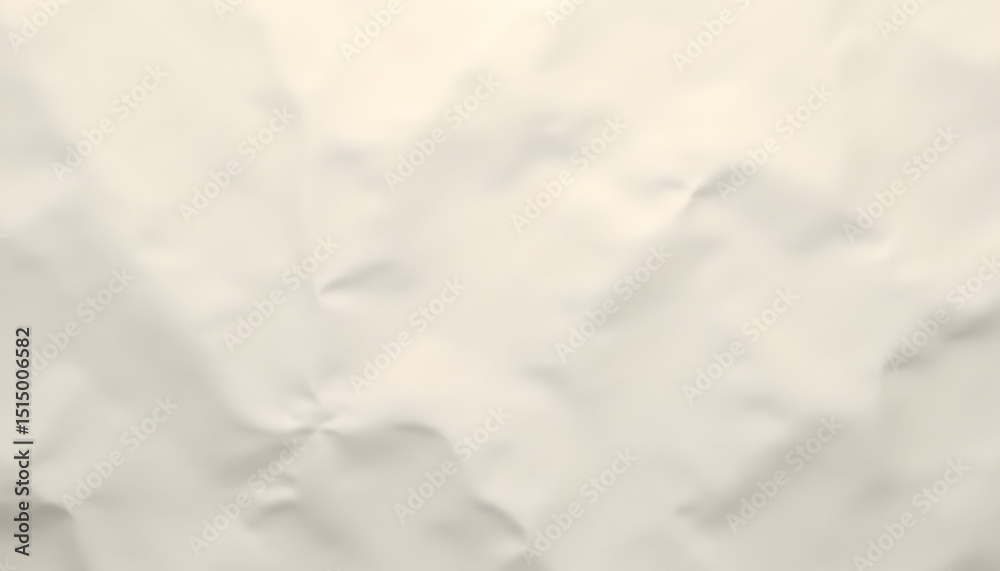Obraz premium Wrinkled Paper Texture Beige Abstract Blank Surface