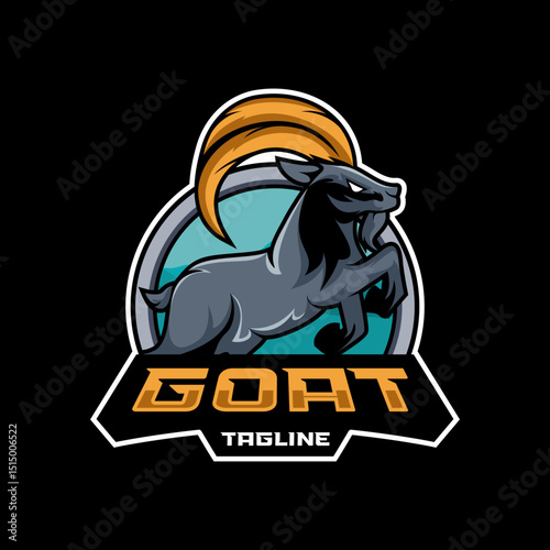 goat esports gaming logo template