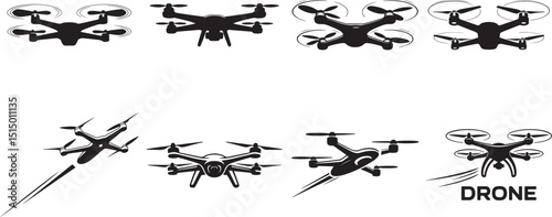 High quality aerial drone photography vector graphic