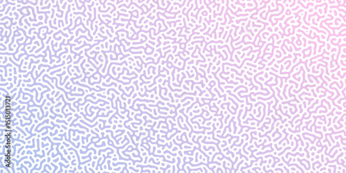 Abstract Reaction-diffusion Turing pattern natural texture purple gradient color scheme. Linear design with biological algorithm psychedelic background. Reaction-diffusion or truing patter	