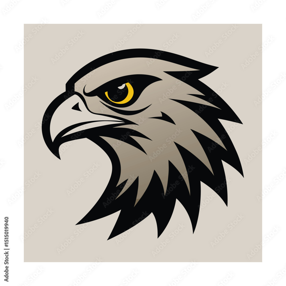 Fototapeta premium Charcoal Sketch Of A Hawk Head