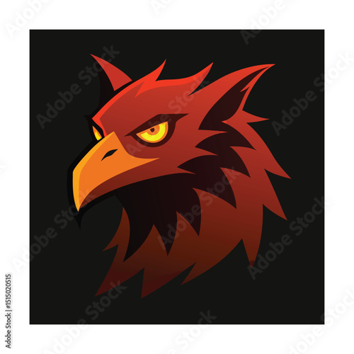 Griffin Head With Glowing Eyes