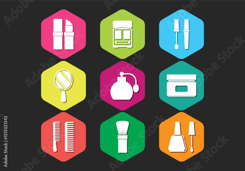 Beauty clinic icons spa wellness and cosmetic treatment symbols