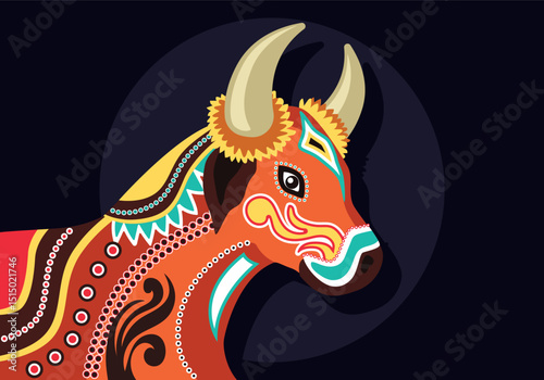 Colorful bumba meu boi bull illustrations festive brazilian folklore designs