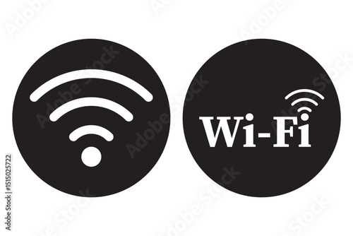 Wifi icon collection. Set of black wifi symbol. Wifi icons.