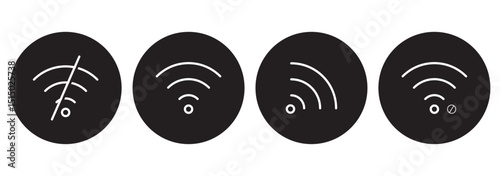 Wifi icon. Free wifi sign isolated icon. wi-fi network linear icon. signal sign and symbol. Public wifi area solid sign. Wifi icon wireless internet signal element flat symbol.