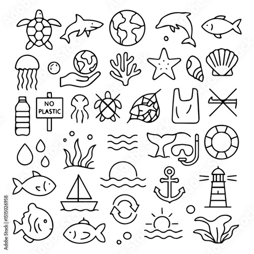 World Oceans Day sheet icon, about World Oceans Day icon