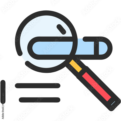 Search Icon Vector Illustration Magnifying Glass Search Symbol