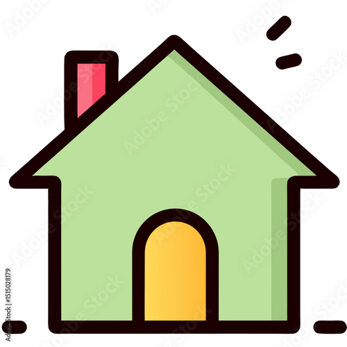 Simple House Icon Vector Illustration Building Graphic