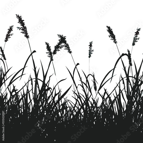 Seamless grass silhouette
