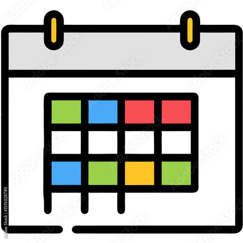 Calendar Icon Vector Illustration Event Planner Date Reminder