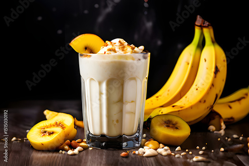banana smoothie with banana and chocolate