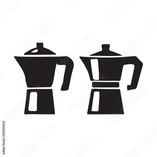 Moka Pot Coffee Maker Italian Kitchen Icon