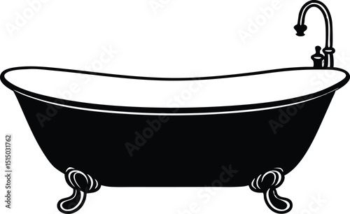 bath tub on white background
