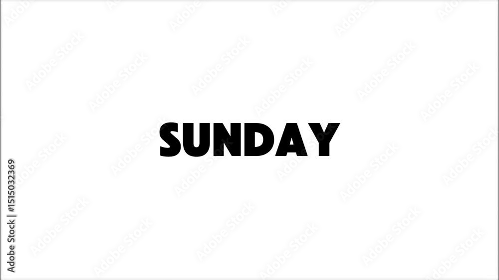 Bold Sunday Text Animation for Weekend Projects and Social Media
