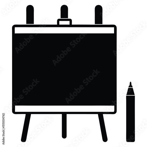 easel isolated on white background