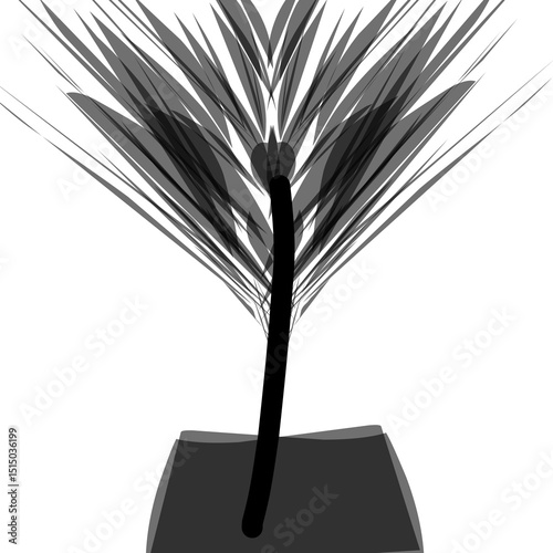vector illustration of a plant in a pot