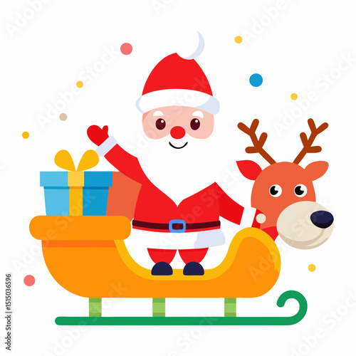 santa claus and reindeer