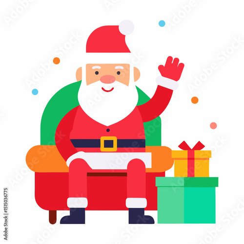 santa claus with gifts