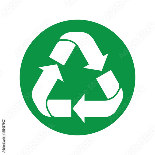 Isolation set of recycle sign symbol illustration vector for stick on packaging of product , Reuse reduce and recycle to reservation environment concept by EPS file.