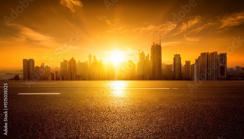 landscape urban cityscape background hot summer sun illumination of urban city landscape yellow colored and blurred city scene during hot summer day abstract background with copy space