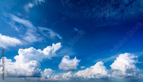a stunning blue sky filled with fluffy white clouds perfect for capturing the essence of nature s beauty and tranquility