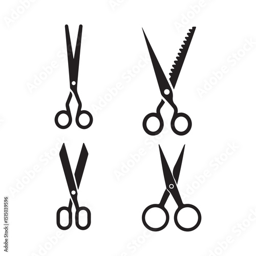 set of scissors vector