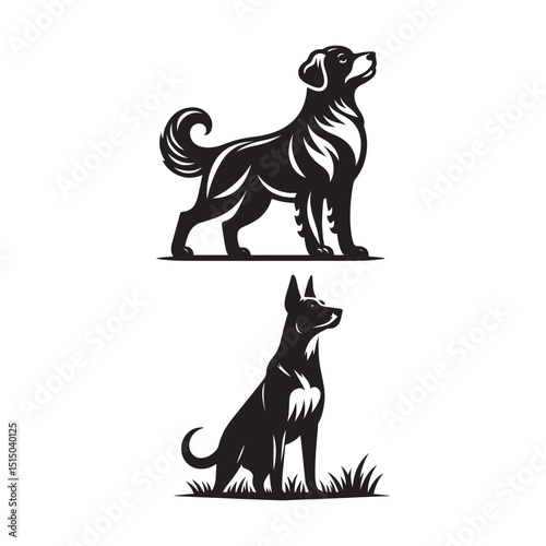 black dog silhouette