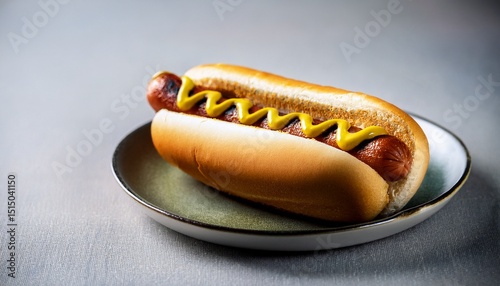 hotdog with mustard sausage