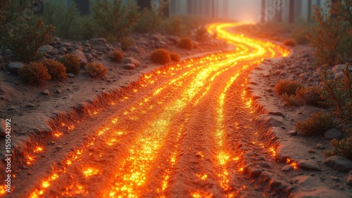 The branching morphology of ground lava