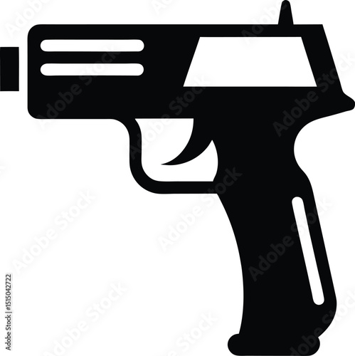 thermometer gun icon vector silhouette symbol isolated illustration design