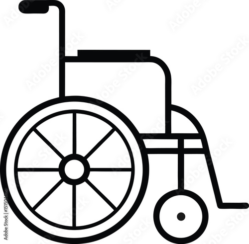 wheelchair handicap symbol outline vector icon illustrations isolated design