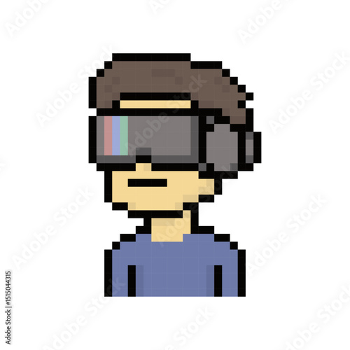 virtual reality user pixel art