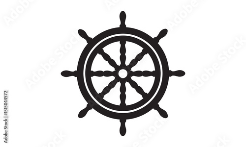 ship wheel steering icon vector illustration