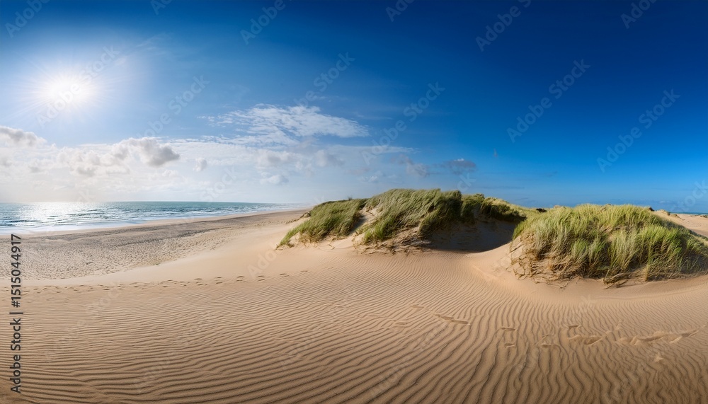 panorama landscape of sand dunes system on beach panorama landscape of sand dunes system on beach